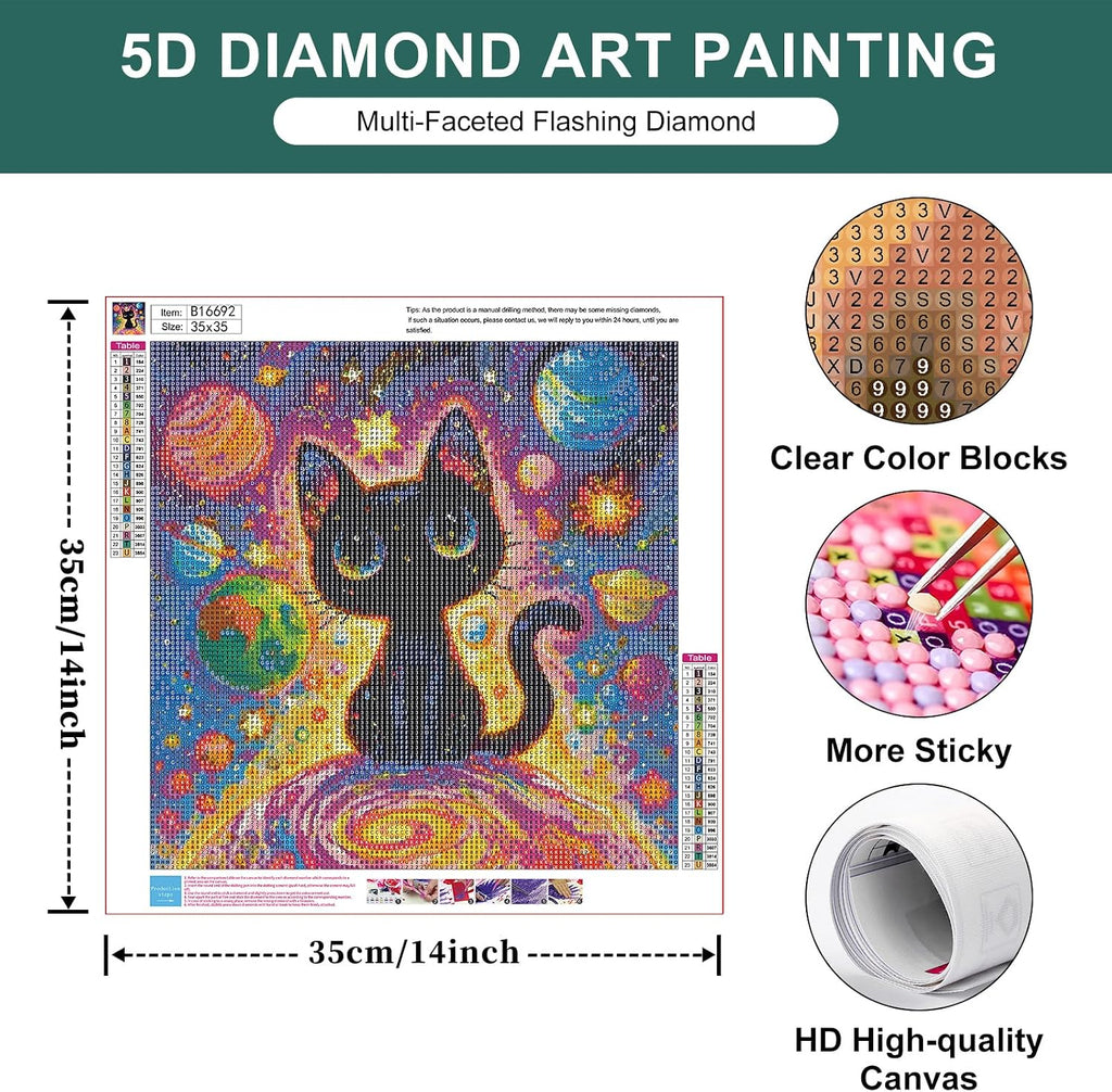 Black Cat Diamond Art Kit