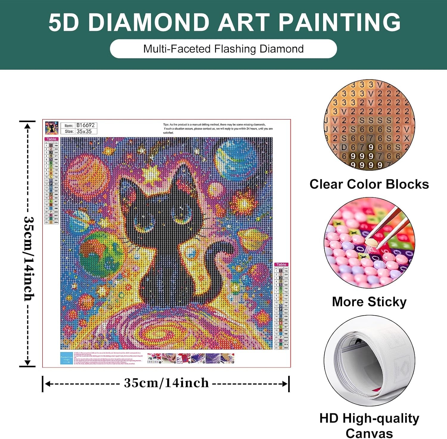 Black Cat Diamond Art Kit