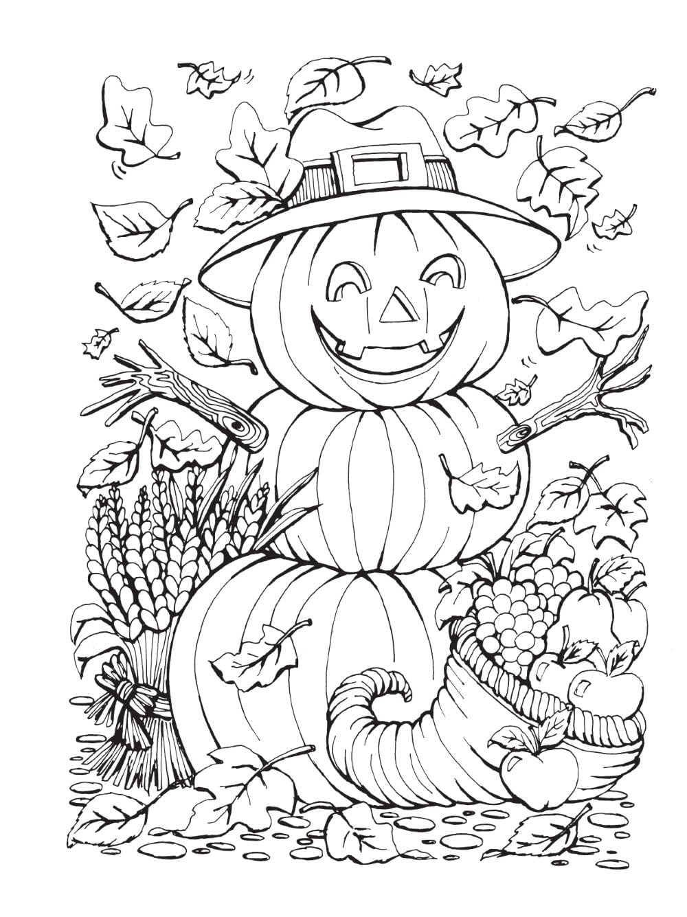  Autumn Season Coloring Book 