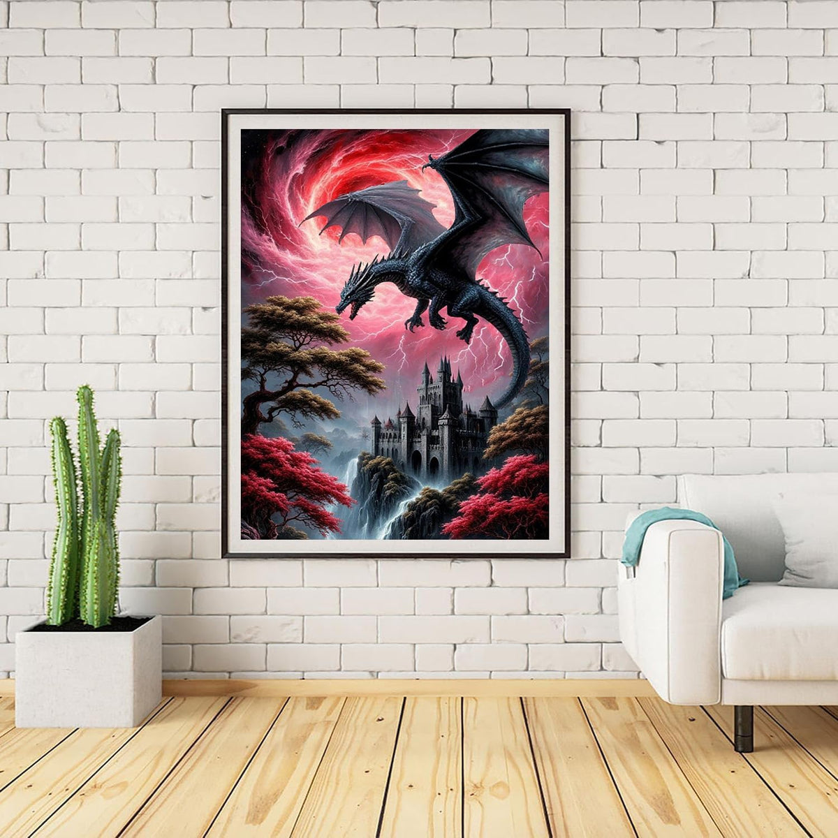 Diamond Art Kits for Adults, Dragon Diamond Painting Kits 14X14 In