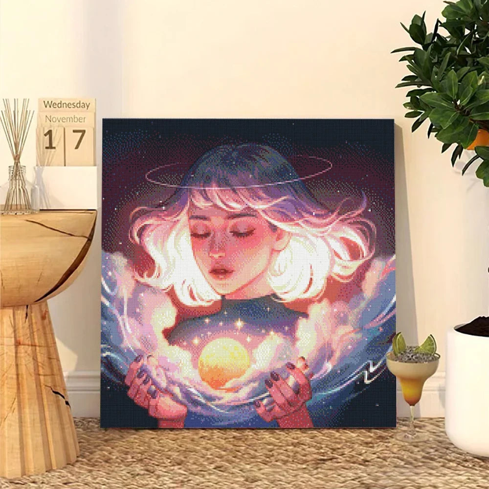 Full Square/Round Art Portrait Girl Diamond Painting 5D Diy Mosaic Rhinestone Embroidery Home Decoration Gift New