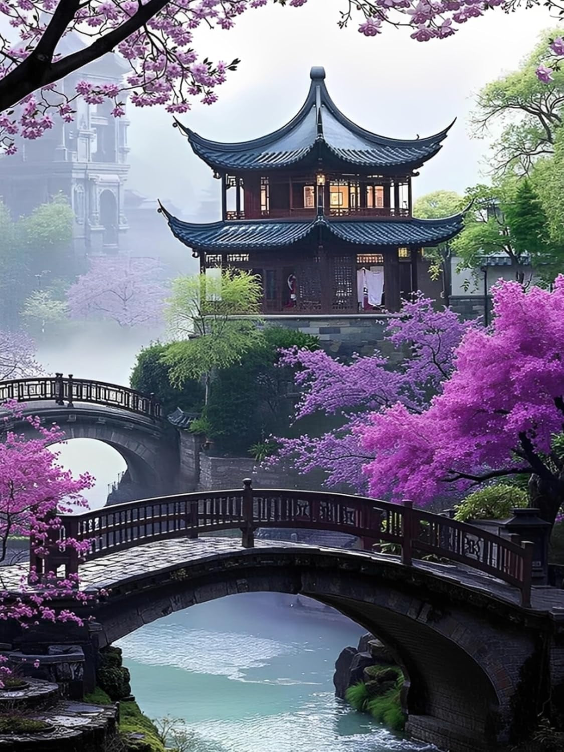 Diamond Art Kits for Adults,Mount Fuji Diamond Art Painting Kits for Adults