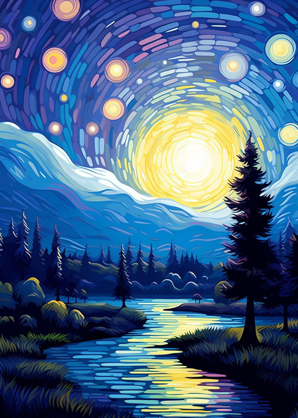 Starry Night Diamond Art Painting Kits 12X16Inch