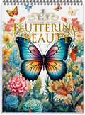 Coloring Book 24 Spiral-Bound Single-Sided Butterfly Designs