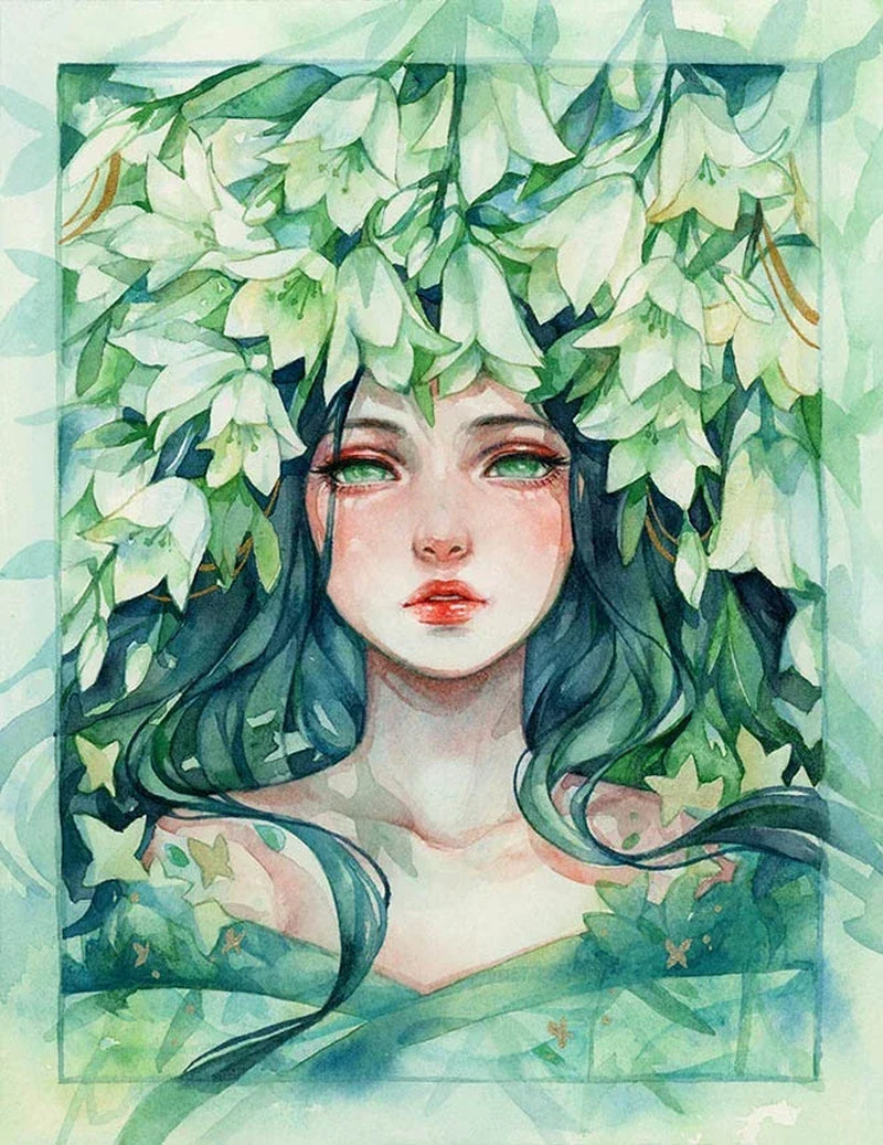Diamond Painting kit - Sapphire Girl Portrait