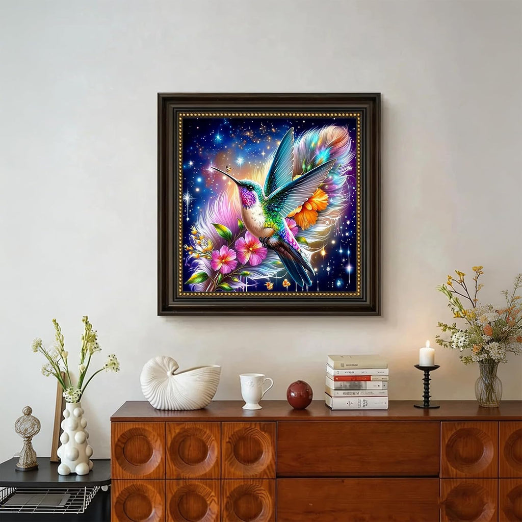 5D Hummingbird Diamond Art Kits for Adults Beginners 13.8X13.8 Inch