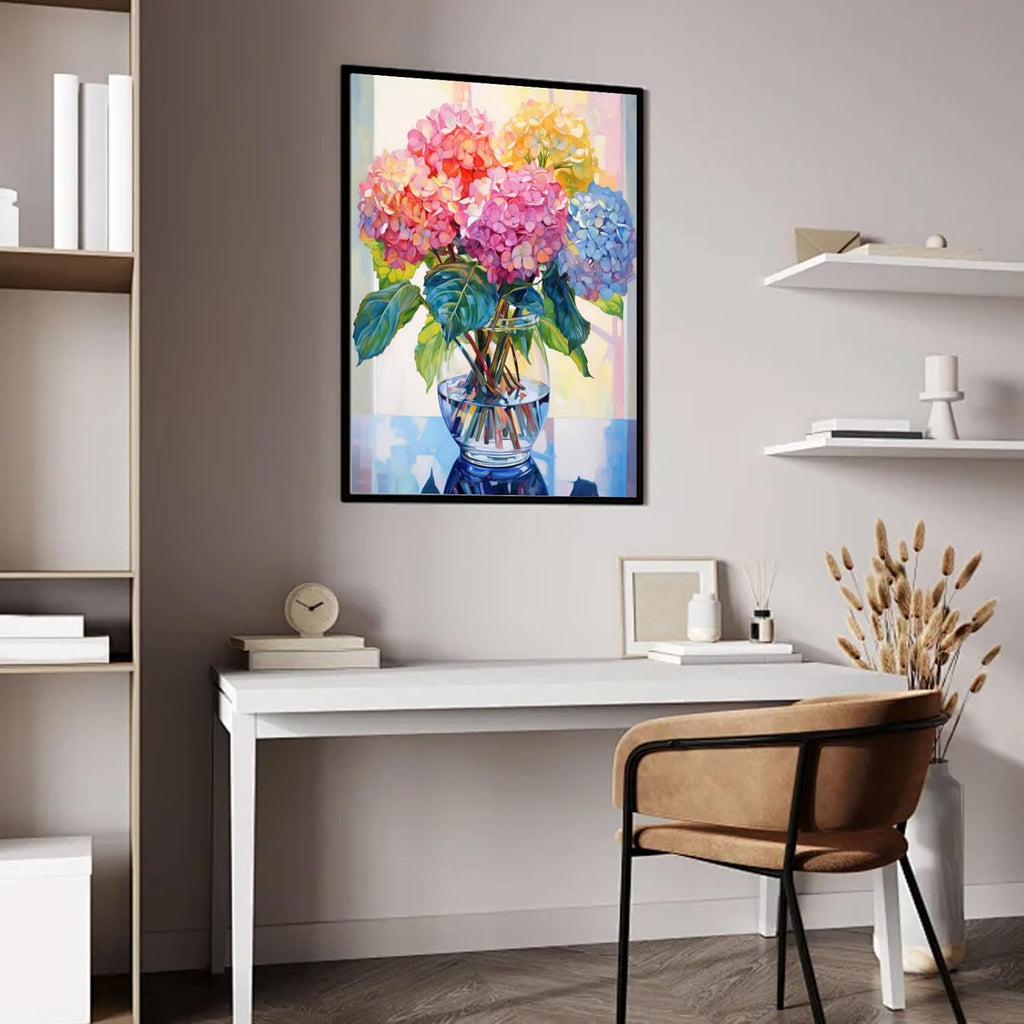 Hydrangea Diamond Painting Kits for Adults,Flowers Diamond Art 12X16Inch