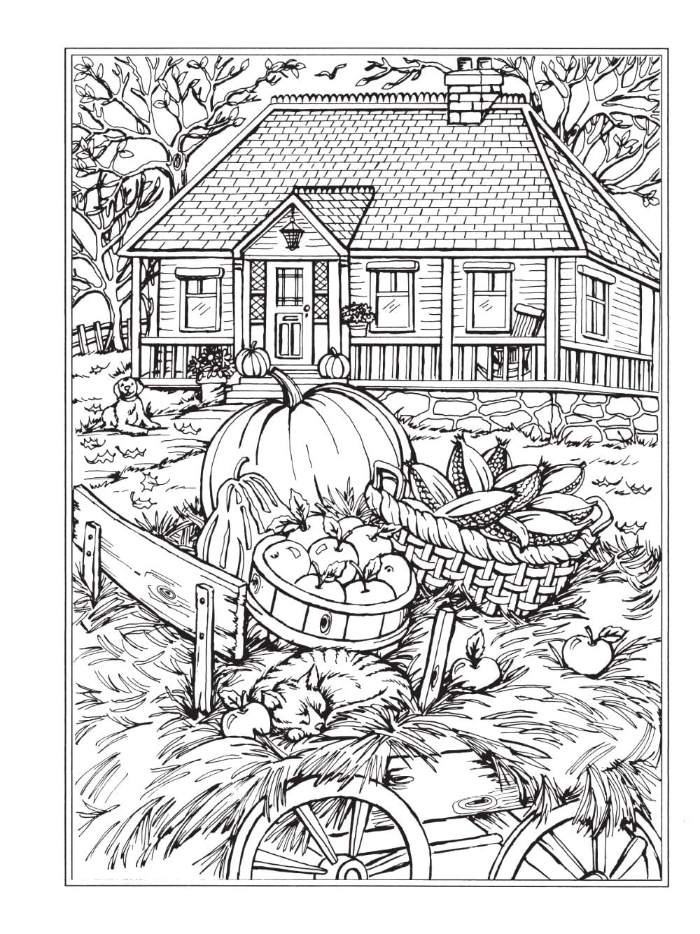  Autumn Season Coloring Book 