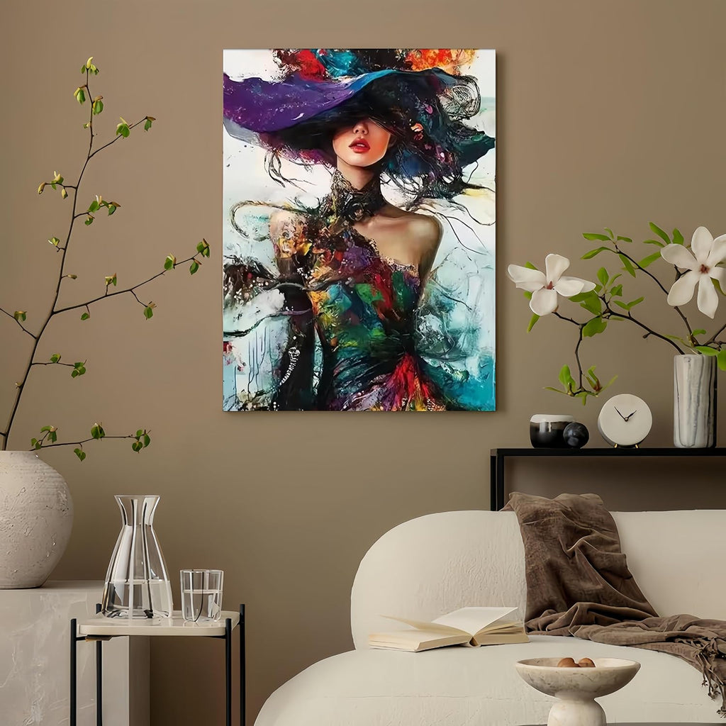 Paint by Numbers Kit for Adults,Colorful Woman Paint by Number Kits