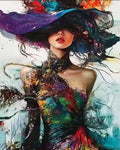 Paint by Numbers Kit for Adults,Colorful Woman Paint by Number Kits