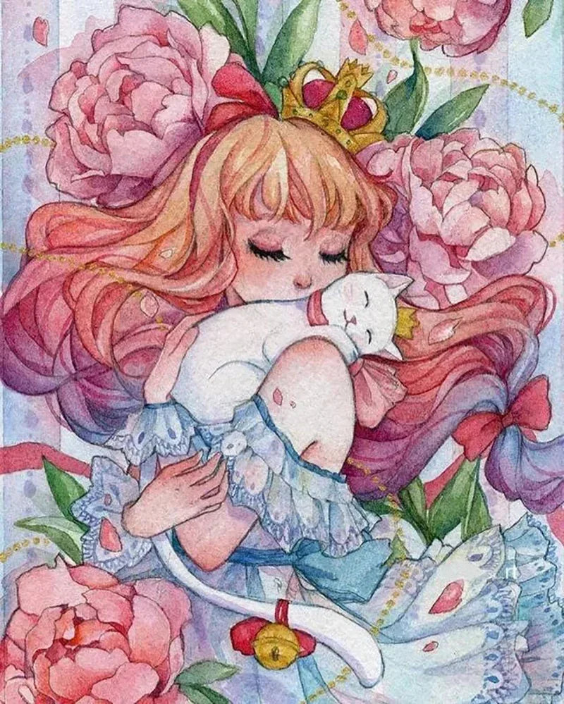 Diamond Painting kit - Sapphire Girl Portrait