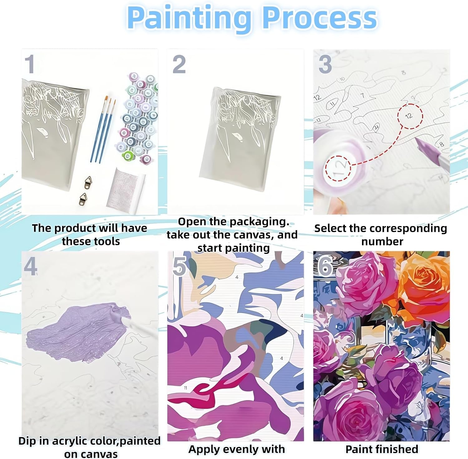Paint by Numbers Kit for Adults,Rainbow Trees Paint by Number Kits | Paint on Canvas,Lake Painting by Numbers Easy Oil Painting,For Home Wall Decor 11.8X15.7 Inches