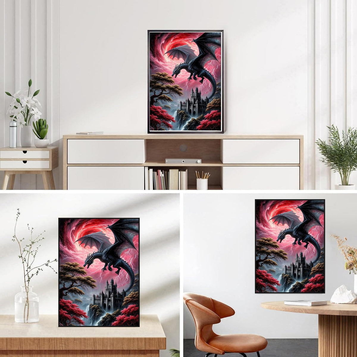 Diamond Art Kits for Adults, Dragon Diamond Painting Kits 14X14 In