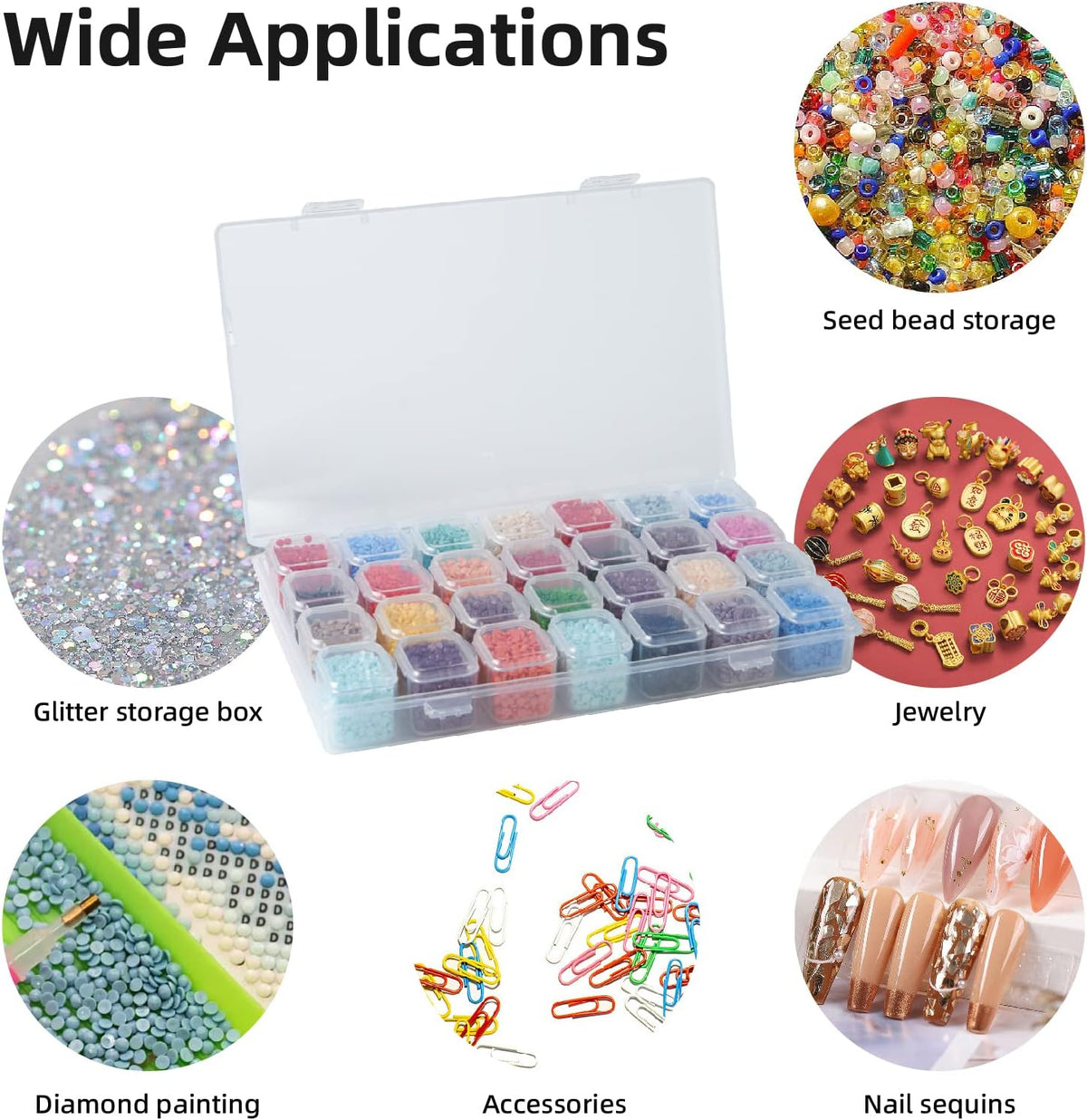 46PCS Diamond Painting Tools Accessories Kits Pens Tweezers Glue Correction