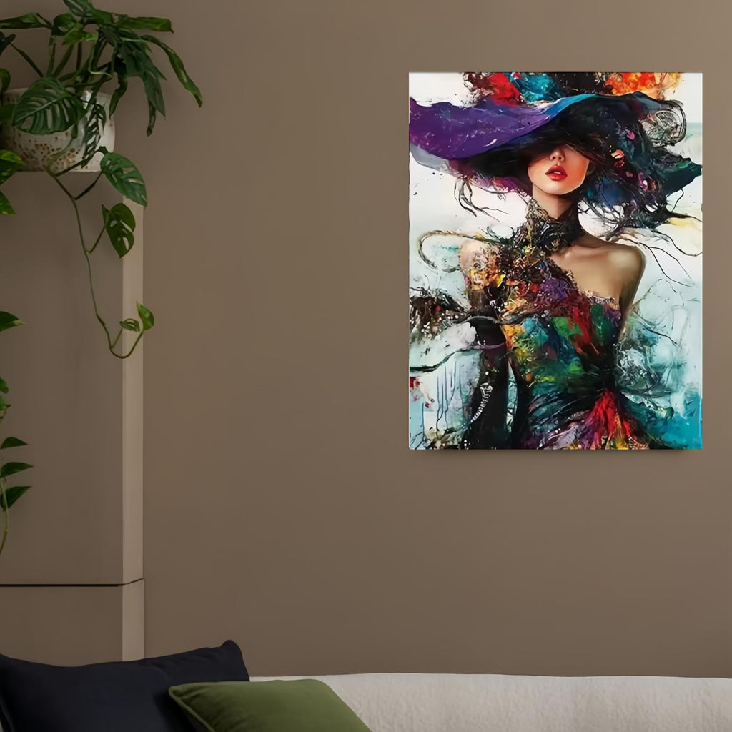Paint by Numbers Kit for Adults,Colorful Woman Paint by Number Kits