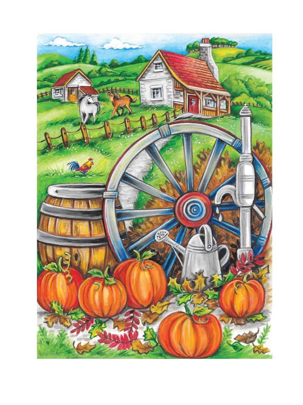  Autumn Season Coloring Book 