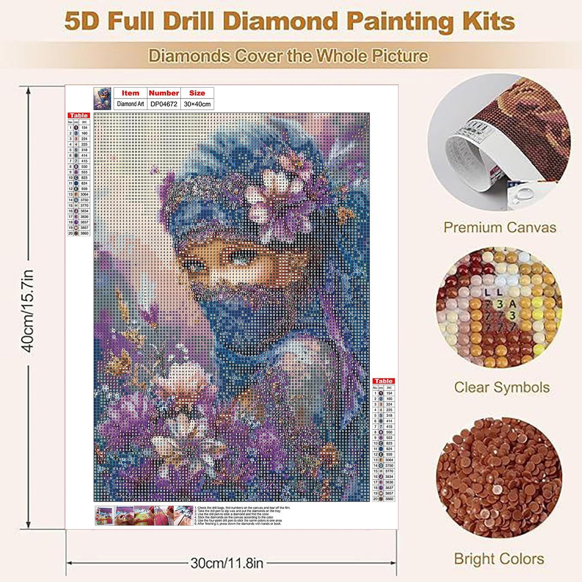 Exotic Charm Diamond Art Kits for Adult Diamond Painting Kit for Beginner