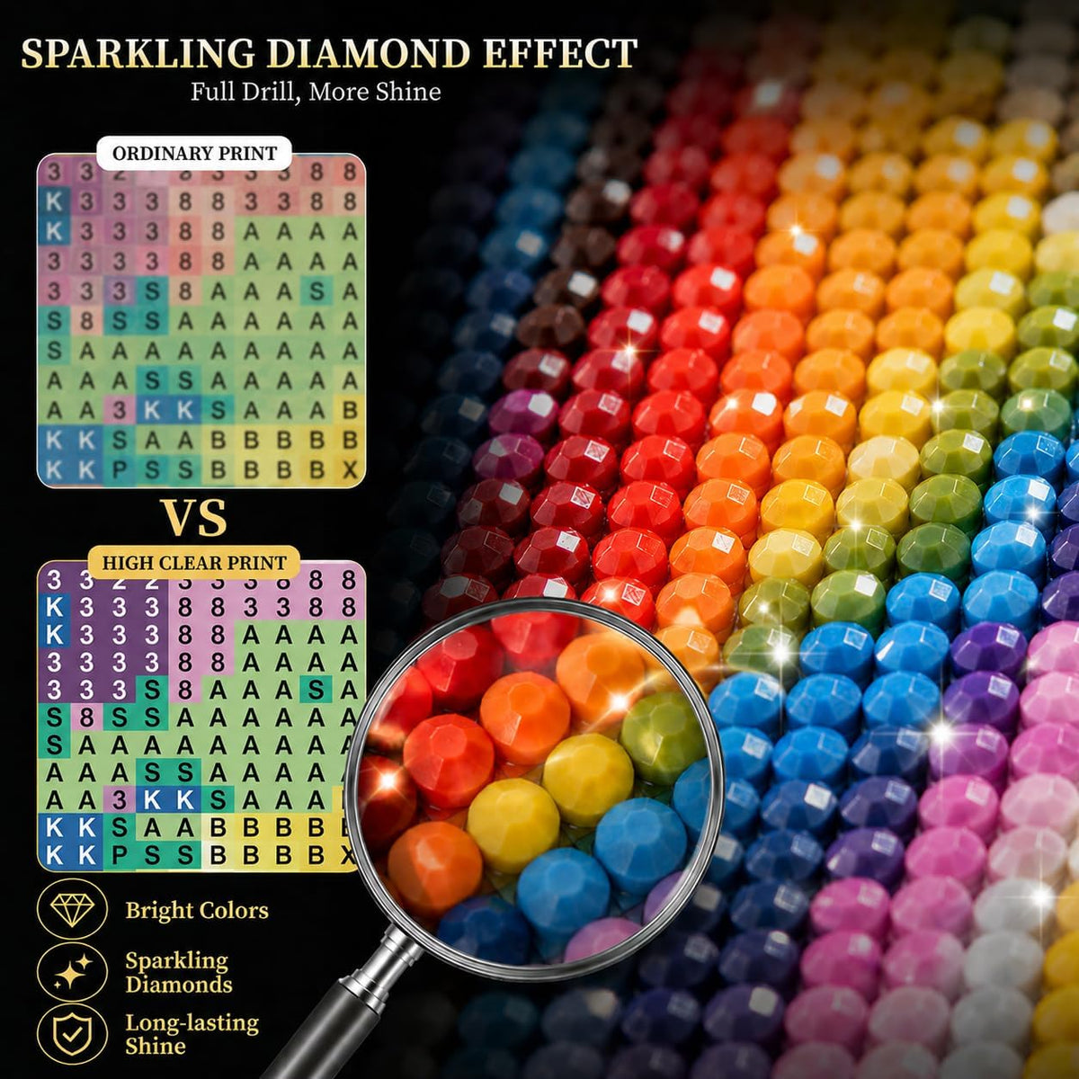 Coffee Cup Diamond Art Kits for Adults - 5D Full round Drill Diamond Painting Kit for Beginner, DIY Crystal Gem Art for Kitchen & Coffee Bar Decor,Relaxing Hobby Woman Gift 12X16 Inch