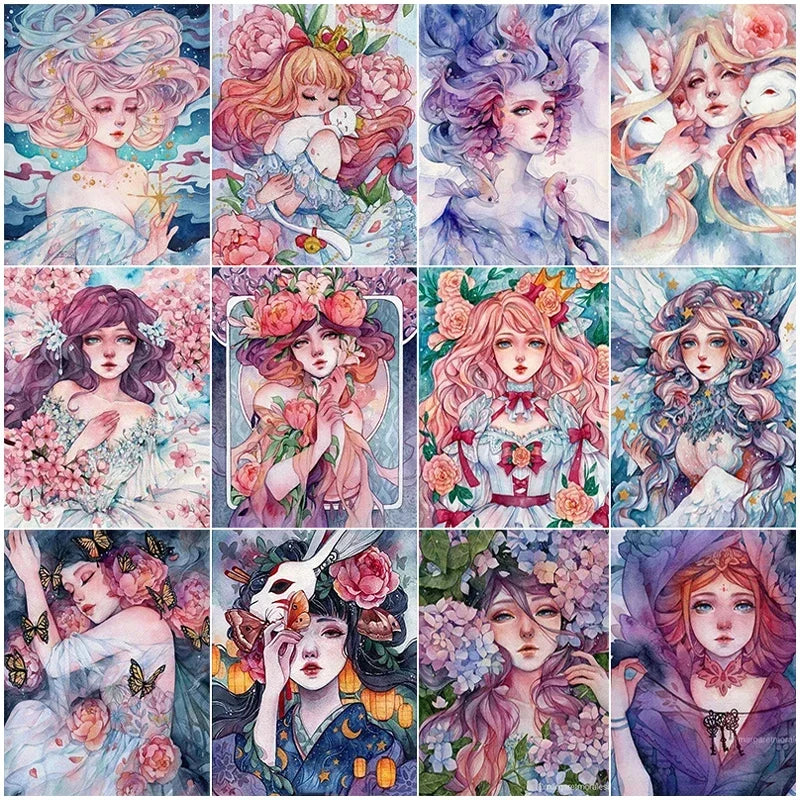 Diamond Painting kit - Sapphire Girl Portrait