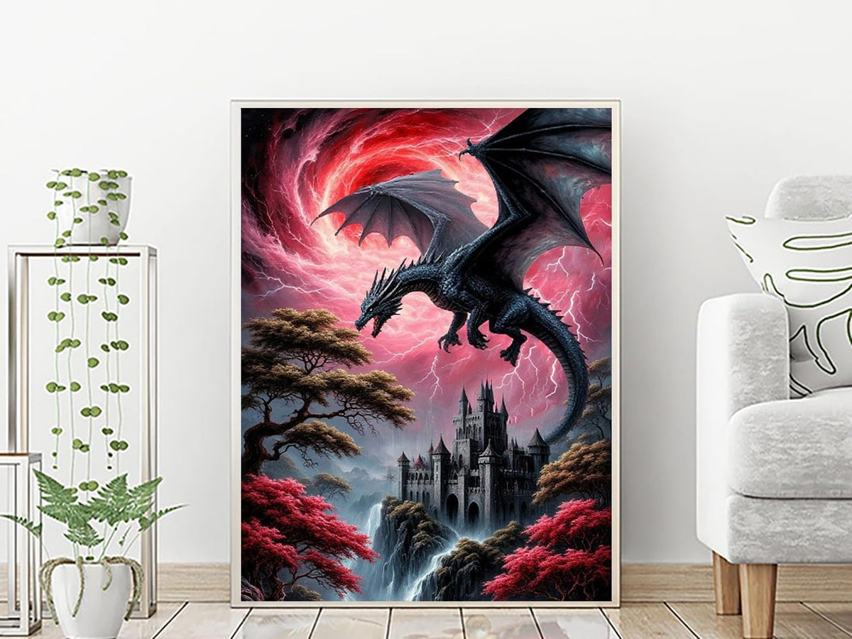 Diamond Art Kits for Adults, Dragon Diamond Painting Kits 14X14 In