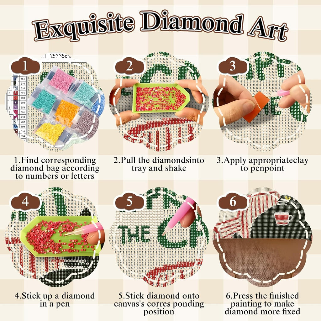 Animal Diamond Painting Kits for Adults,Funny Cat Spa Diamond Art Kits