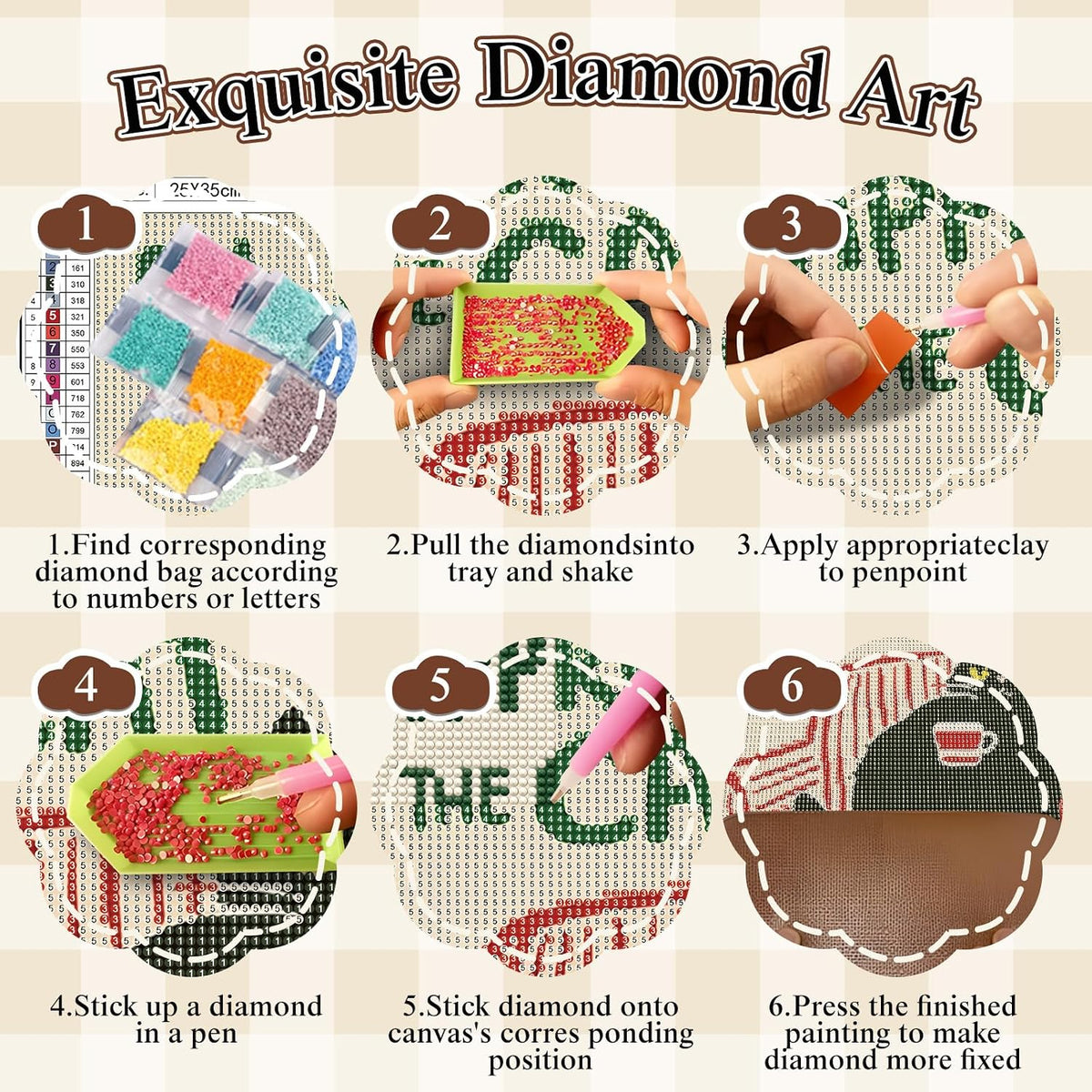 Animal Diamond Painting Kits for Adults,Funny Cat Spa Diamond Art Kits