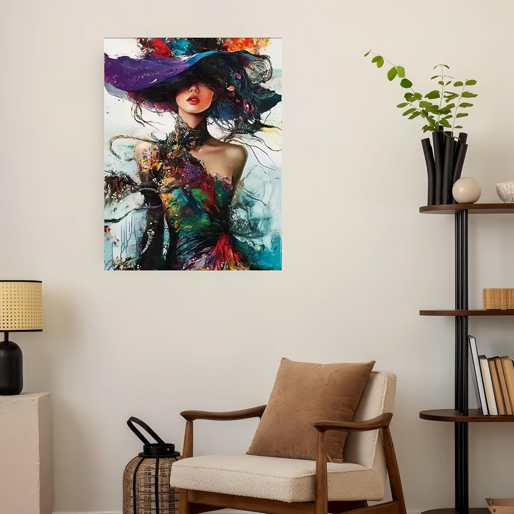 Paint by Numbers Kit for Adults,Colorful Woman Paint by Number Kits