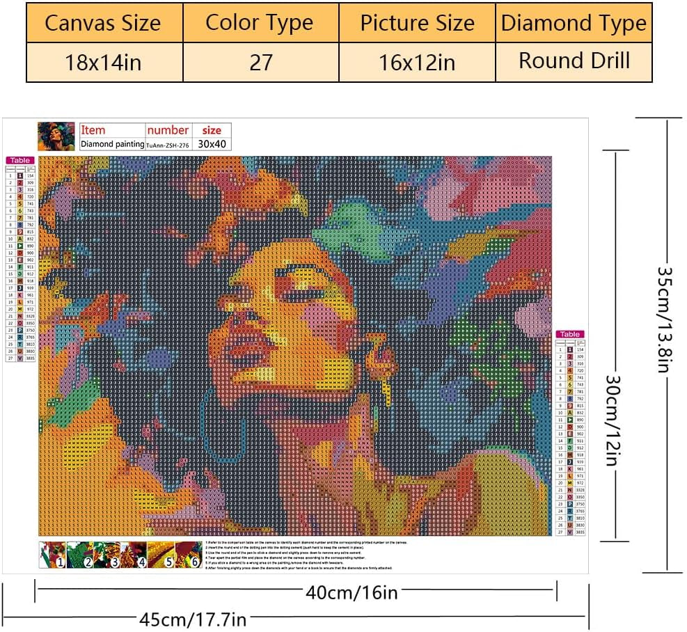 Black Girl Diamond Art Kit