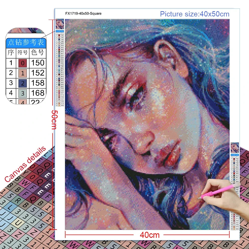 Diamond Painting Art Kit - Sleeping Woman 