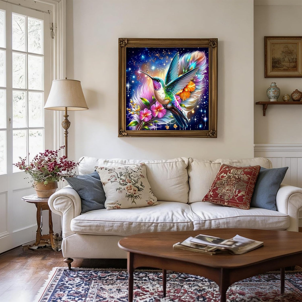 5D Hummingbird Diamond Art Kits for Adults Beginners 13.8X13.8 Inch