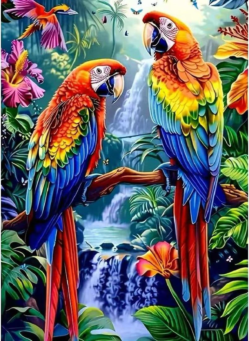 Jungle Parrots - Diamond Painting