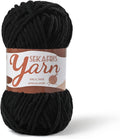 (Black) Fluffy Velvet Crochet Yarn 65.6 yards