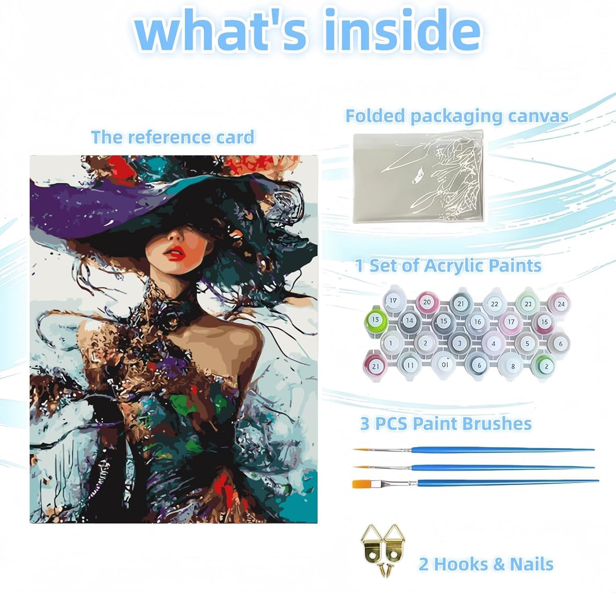 Paint by Numbers Kit for Adults,Colorful Woman Paint by Number Kits