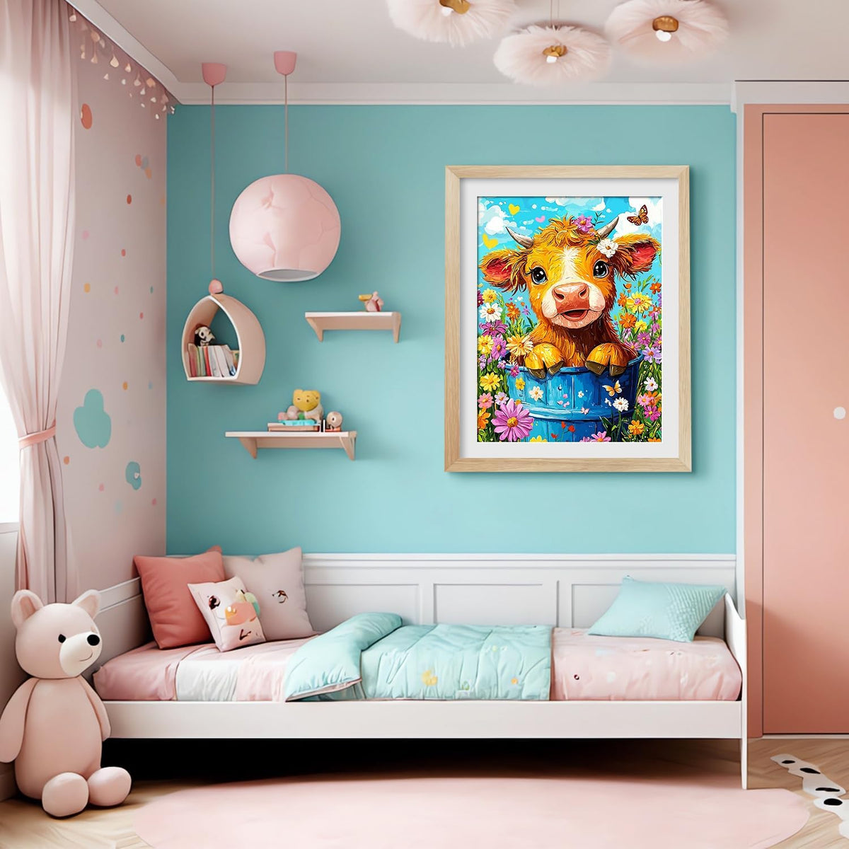 Highland Cow Diamond Art Kit (12X16 In/30X40 Cm)