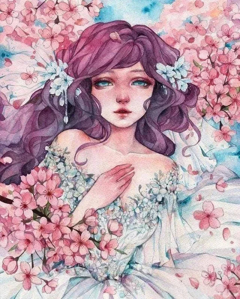 Diamond Painting kit - Sapphire Girl Portrait