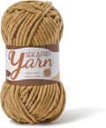 (Light Coffee) Fluffy Velvet Crochet Yarn 65.6 yards
