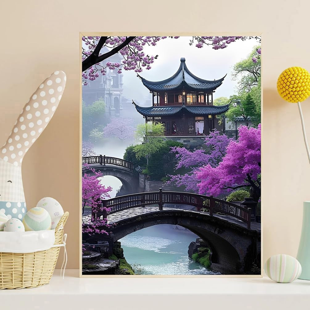 Diamond Art Kits for Adults,Mount Fuji Diamond Art Painting Kits for Adults