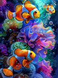 Clownfish Diamond Painting Kit 11.8 X15.7 Inch