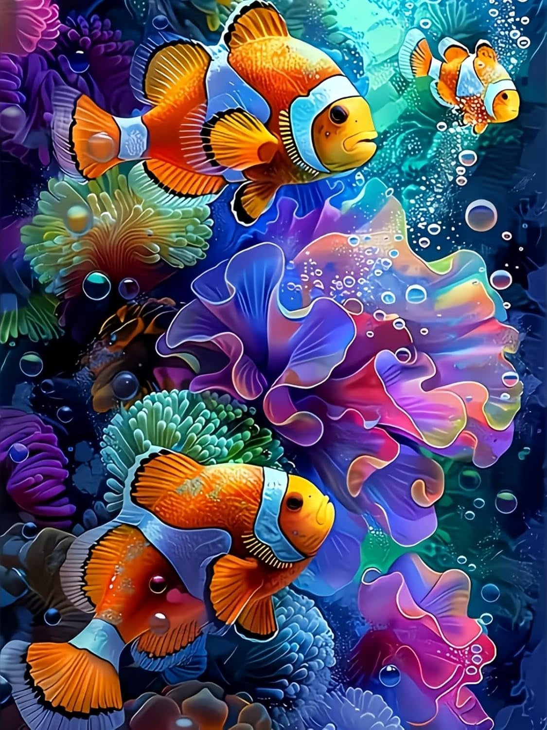 Clownfish Diamond Painting Kit 11.8 X15.7 Inch