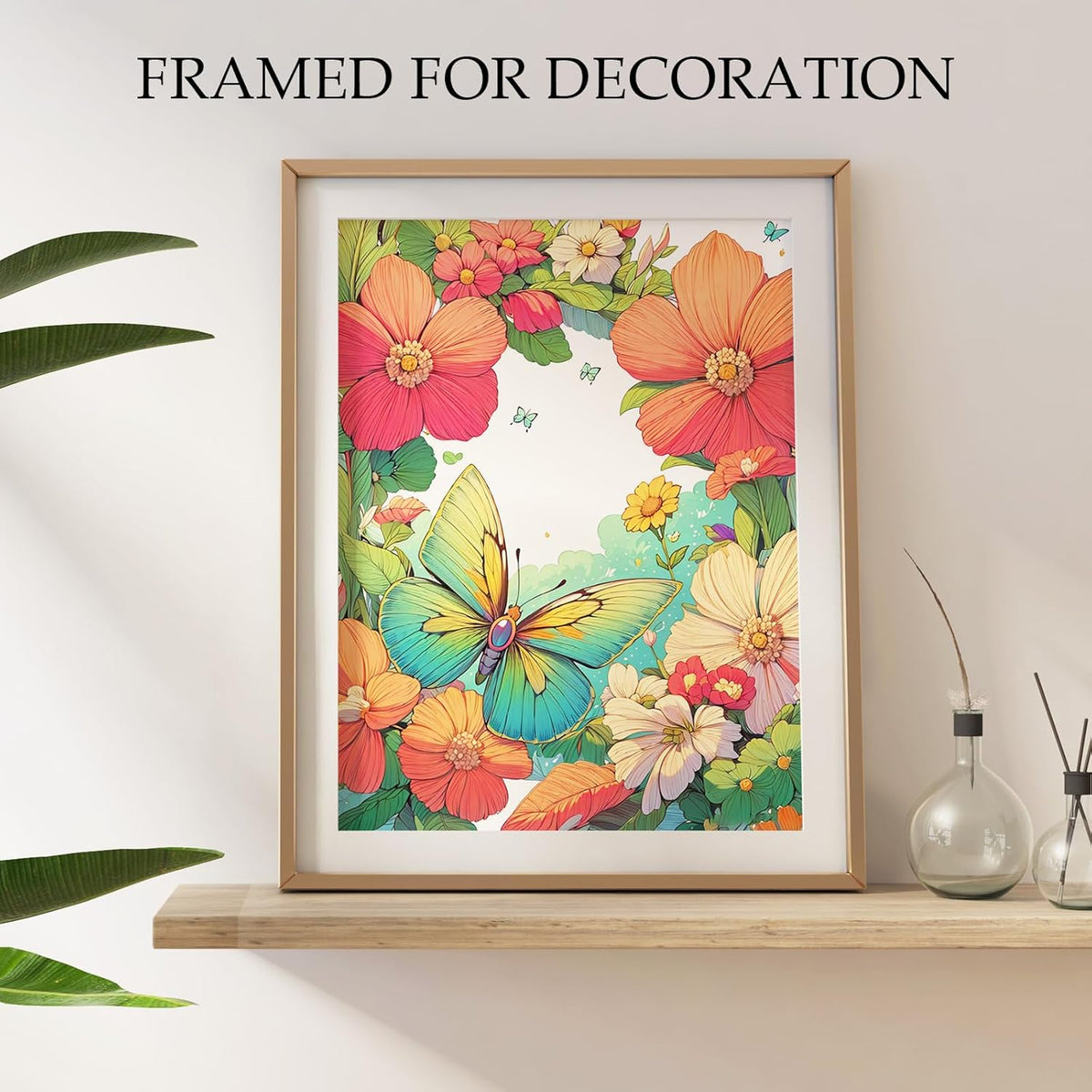 Coloring Book 24 Spiral-Bound Single-Sided Butterfly Designs