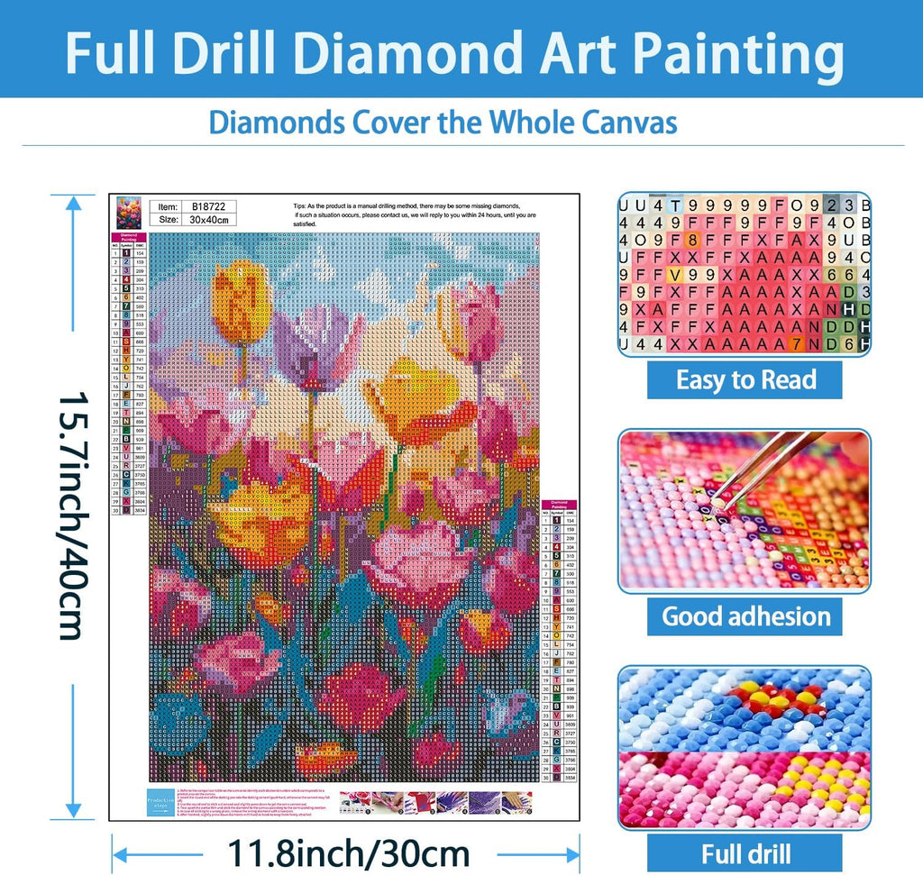Tulip Diamond Art Kit 12inx16in
