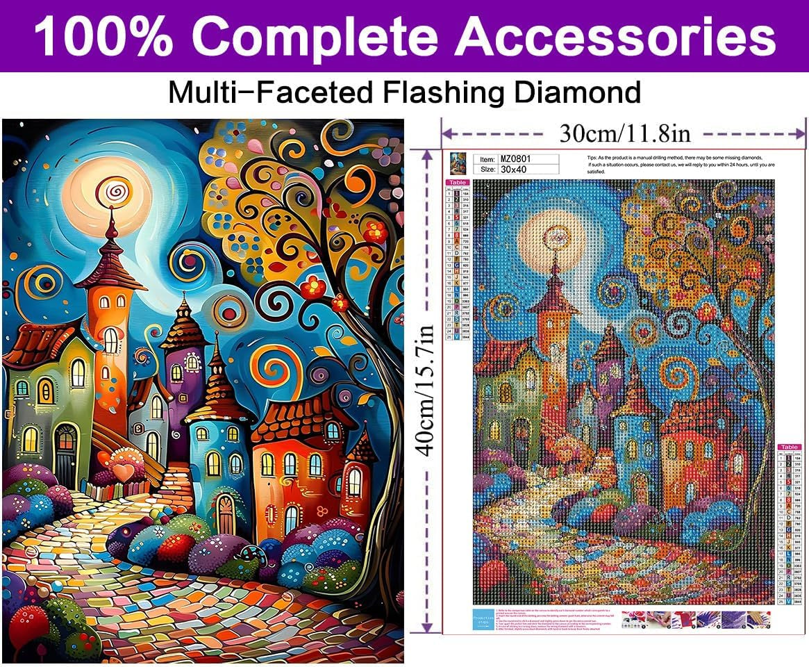 Diamond Art Kits for Adults, Dream House Diamond Painting Kits for Adults