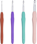 Crochet Hooks Set, Ergonomic Soft Handle for Arthritic Hands, 2.5Mm- 8Mm 4 Size Knitting Needles for Beginners and Crocheting Yarn (4)