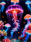 Glowing Jellyfish Diamond Art Painting Kit 12X16Inch