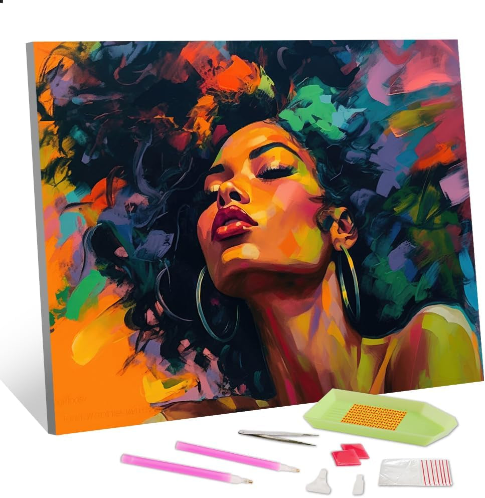 Black Girl Diamond Art Kit