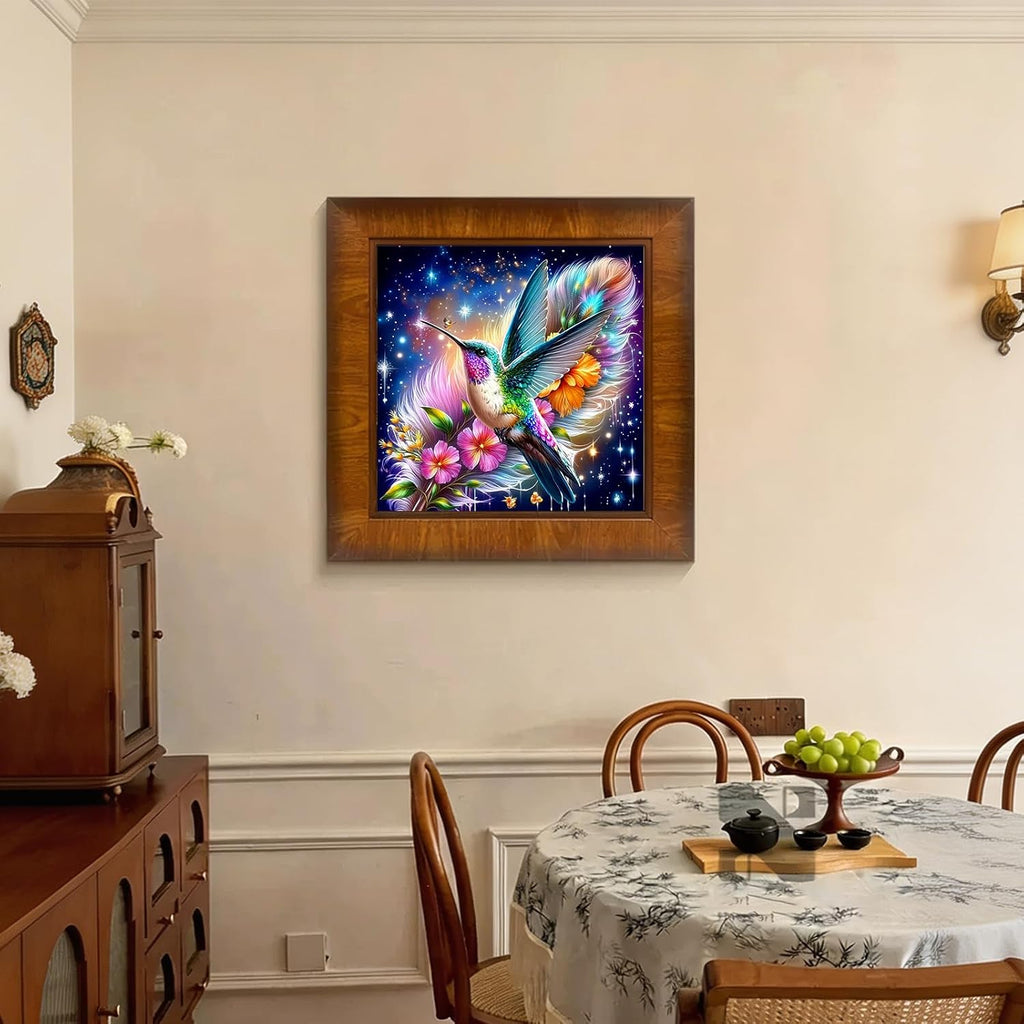 5D Hummingbird Diamond Art Kits for Adults Beginners 13.8X13.8 Inch