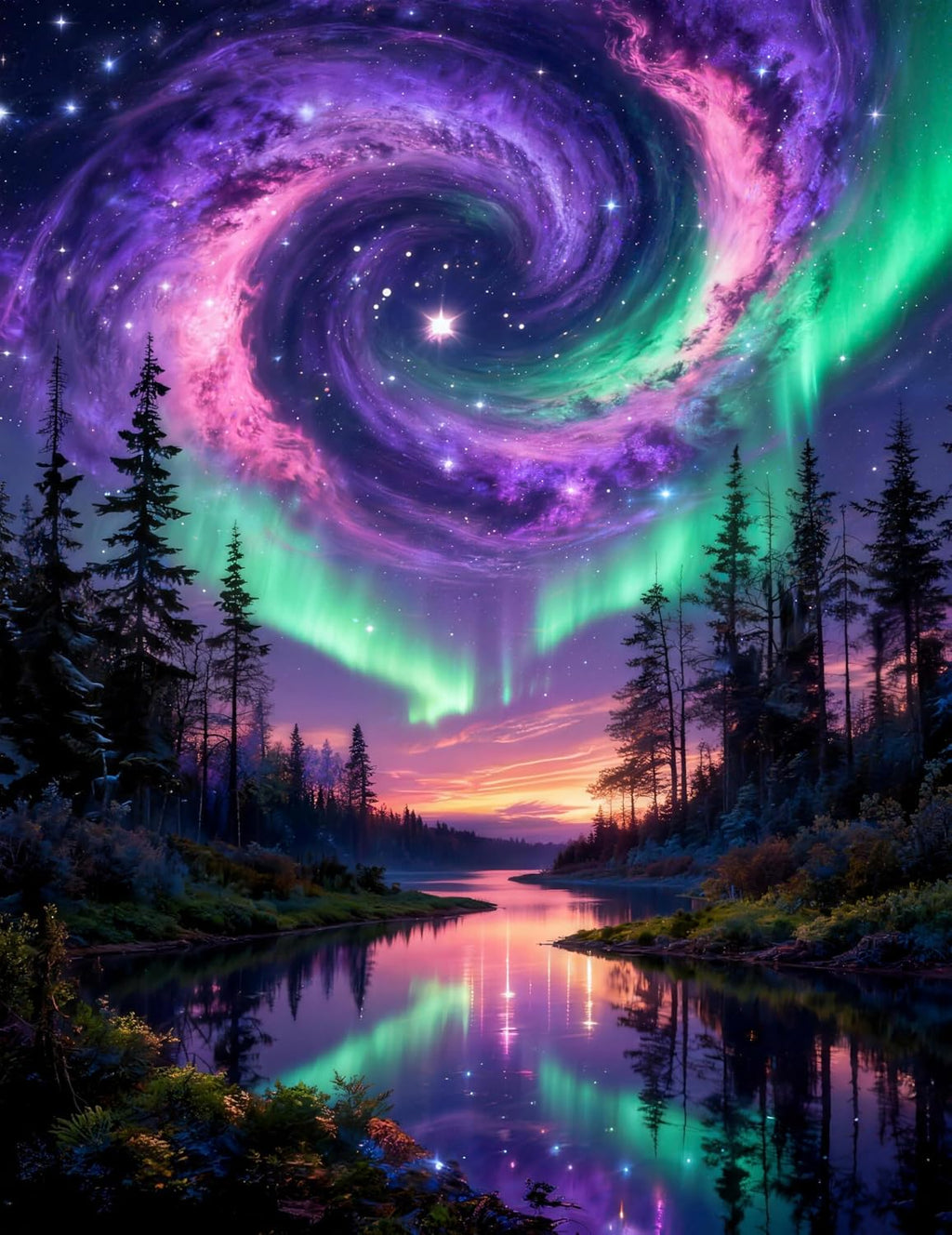 Aurora Borealis Diamond Painting Kit 12X16"