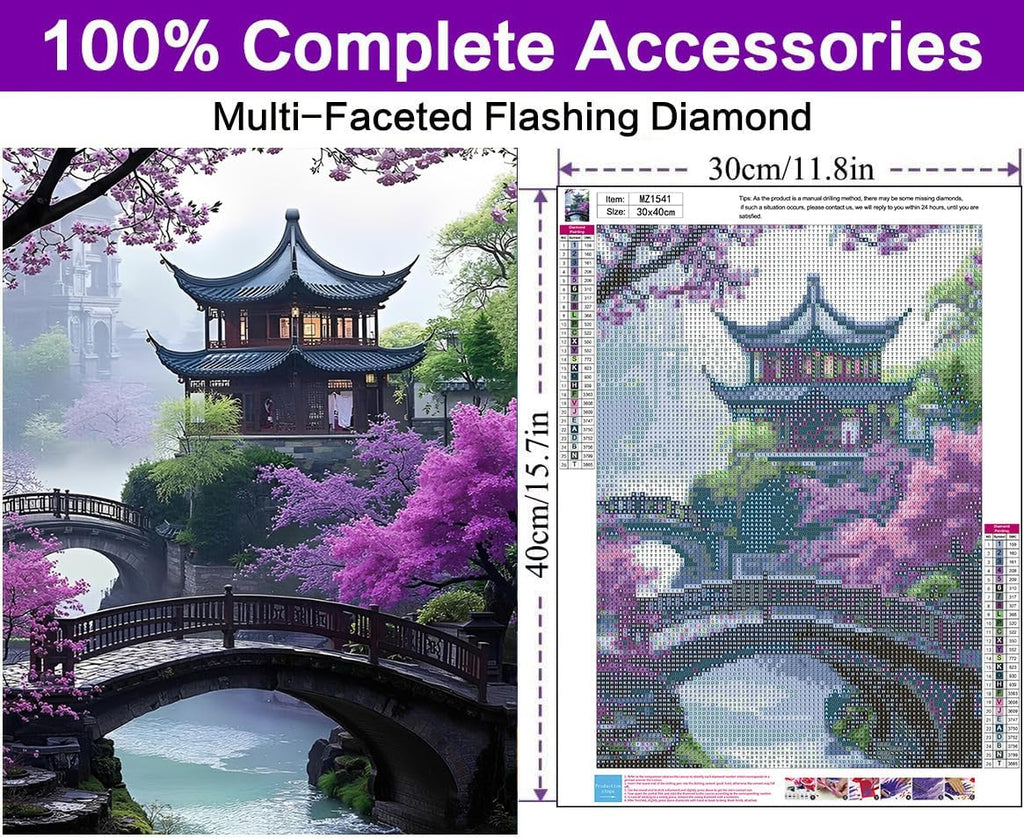 Diamond Art Kits for Adults,Mount Fuji Diamond Art Painting Kits for Adults